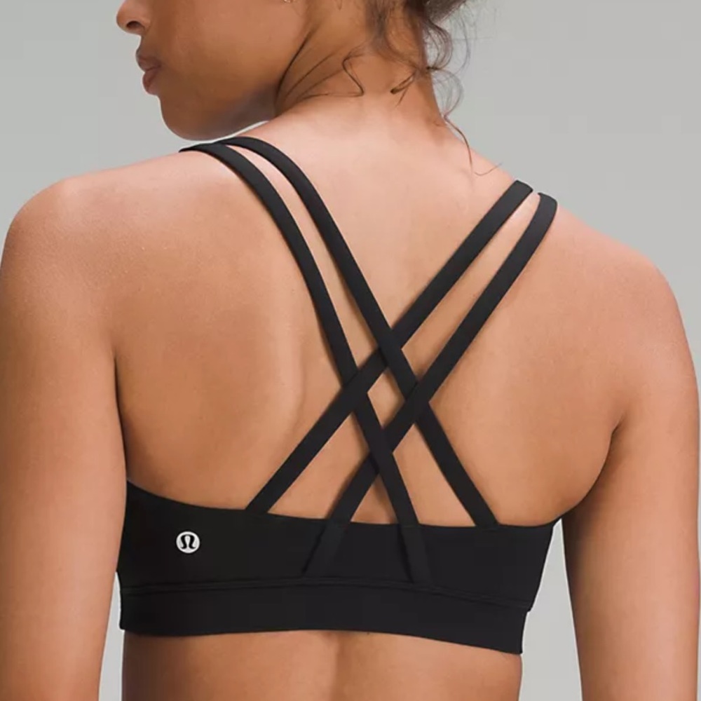 Lululemon black energy sports bra size 10